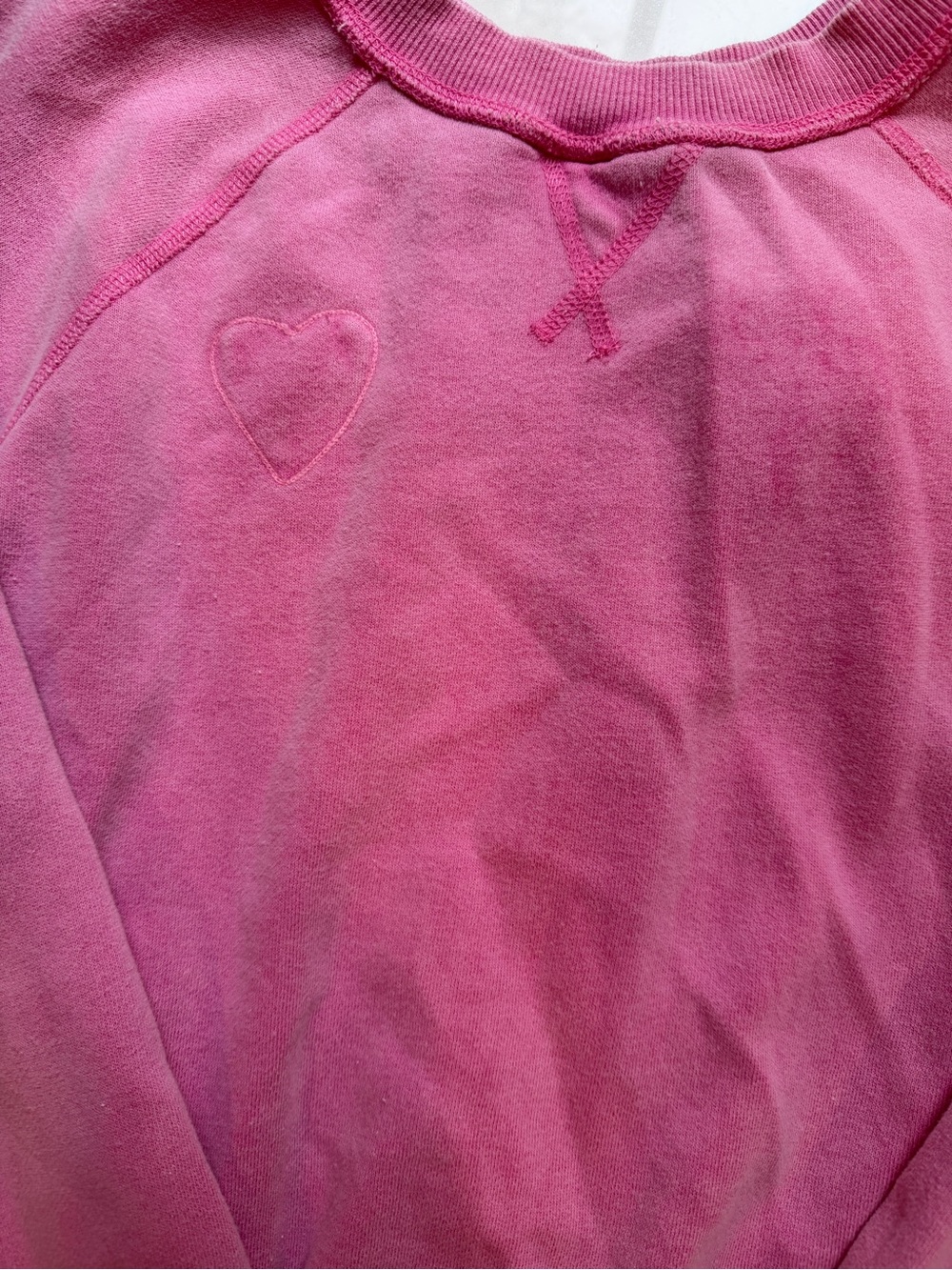 Marine Layer W's Cloud 9 Fleece Reversible Crewneck Sweater Fuscia Womens M - Picture 7 of 8